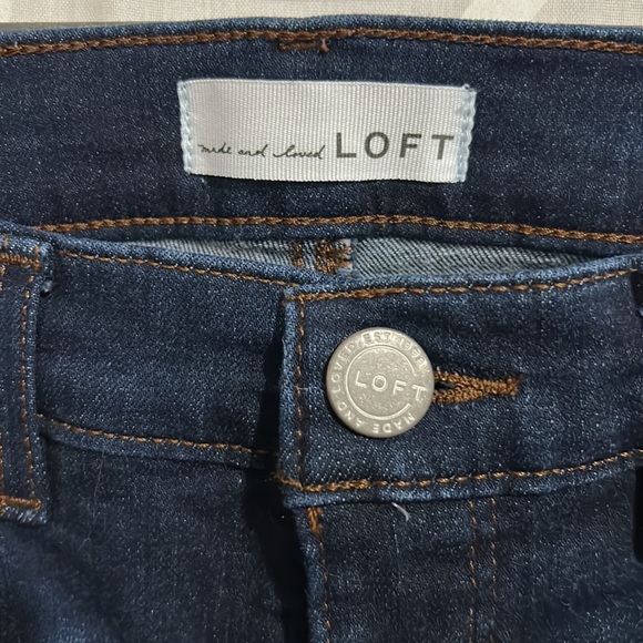 Loft, Blue, Dark Wash, High Rise, Skinny Jeans, Size 4 - Picture 4 of 6
